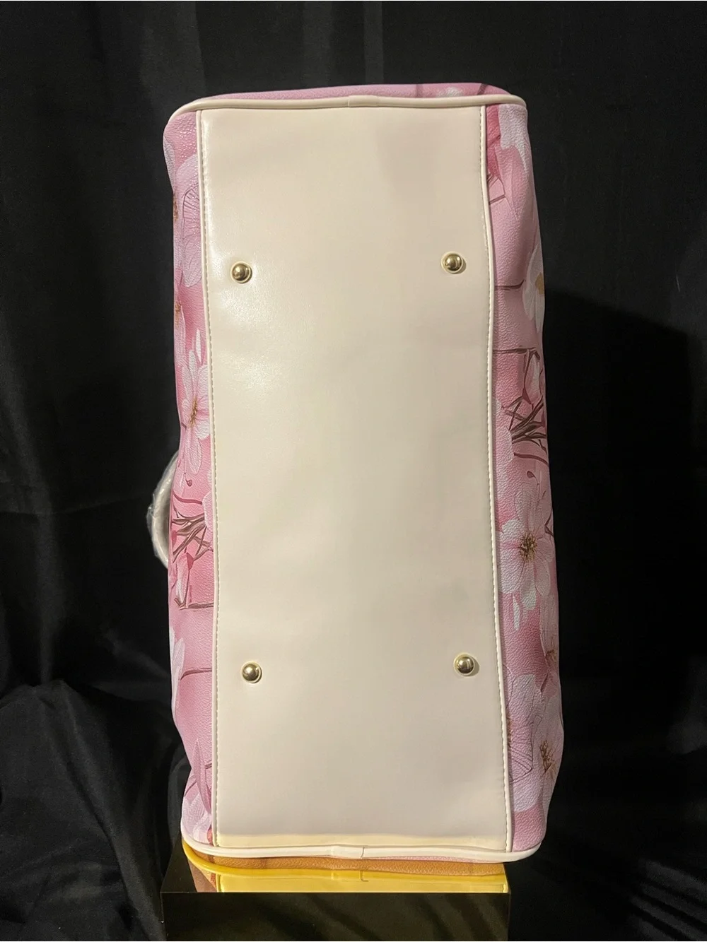 Gucci Pink Floral Travel Duffel with Signature Web Strap - Picture 6 of 13